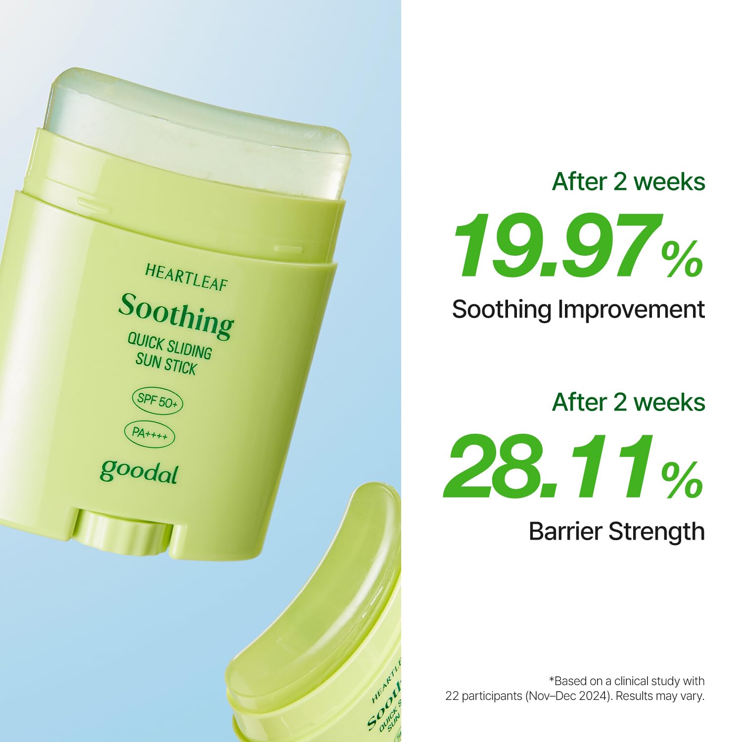 [GOODAL] Heartleaf Soothing Quick Sliding Sunscreen Stick, Broad Spectrum SPF 50
