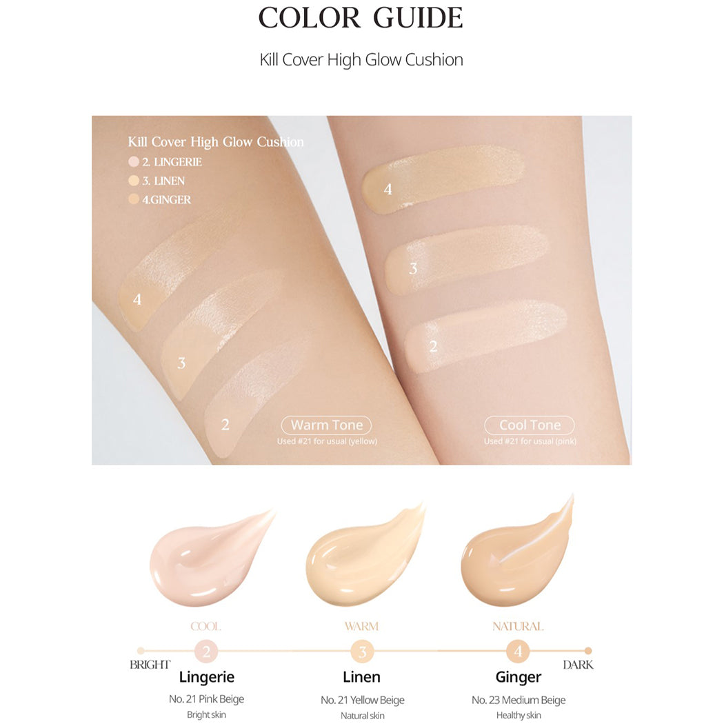 [CLIO] Kill Cover High Glow Cushion Set (+Refill) - CLUB CLIO