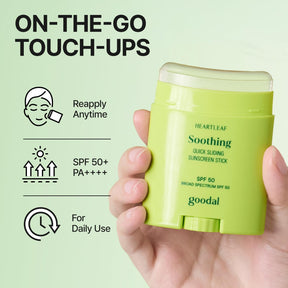 [GOODAL] Heartleaf Soothing Quick Sliding Sunscreen Stick, Broad Spectrum SPF 50
