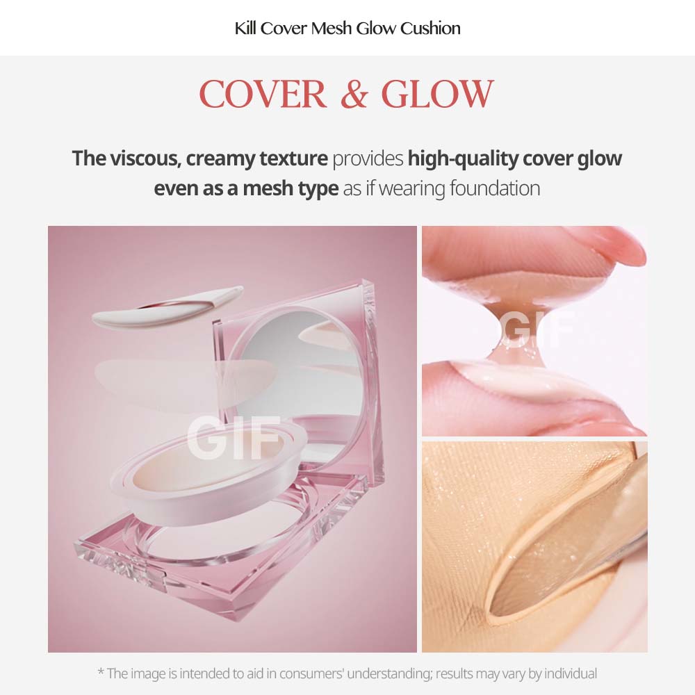 [CLIO] Kill Cover Mesh Glow Cushion Set (+Refill) - CLUB CLIO