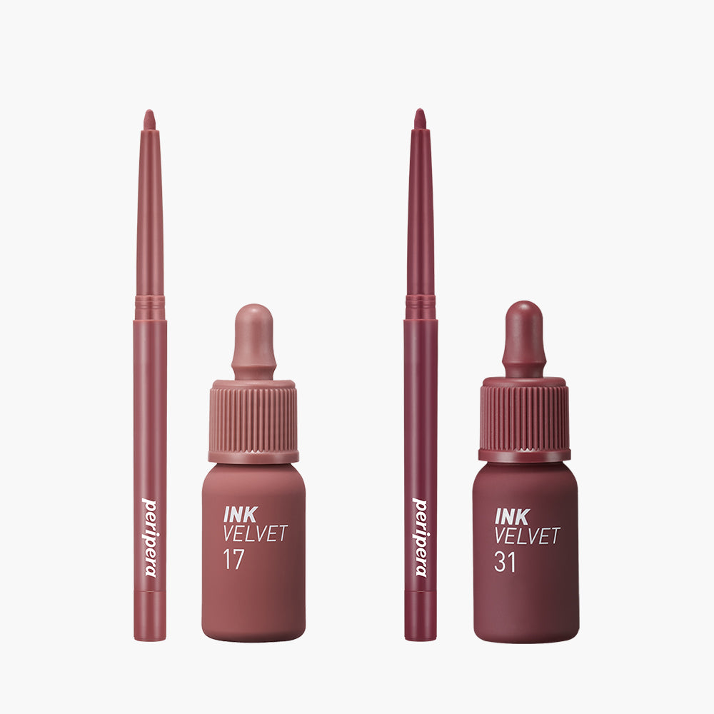 [PERIPERA] Ink Velvet + Lip Liner Set - CLUB CLIO